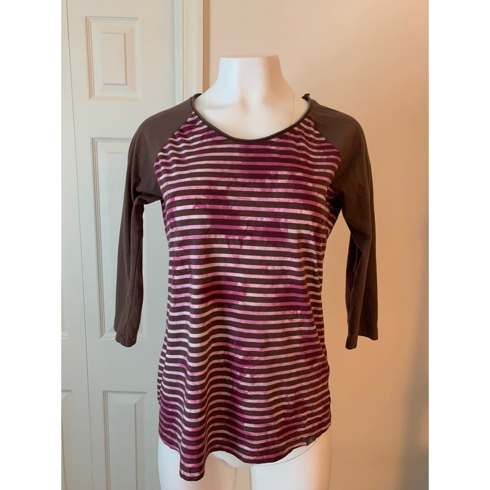 Ascend striped women’s Raglan Sleeve Size L
